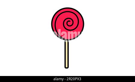 Lollipop candy isolated on white background. Stock Vector