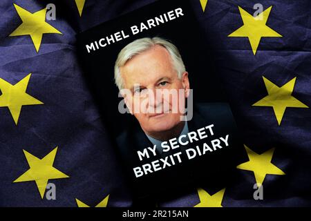 Cover of 'My Secret Brexit Diary' by Michel Barnier (born 9 January 1951), French politician who served as the European Commission's Head of Task Force for Relations with the United Kingdom (UK Task Force/UKTF) from 2019 to 2021. He previously served as Chief Negotiator, Task Force for the Preparation and Conduct of the Negotiations with the United Kingdom under Article 50 TEU (Task Force 50/TF50) from October 2016 to November 201 Stock Photo