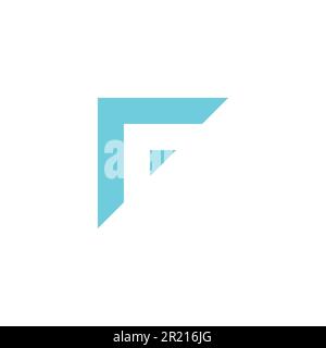 Letter r and F triangle geometric simple symbol logo vector Stock Vector