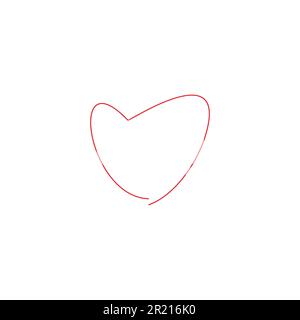 Heart, line geometric simple symbol logo vector Stock Vector