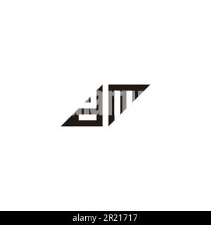 Letter dm knife geometric simple symbol logo vector Stock Vector