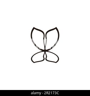 Butterfly geometric simple symbol logo vector Stock Vector