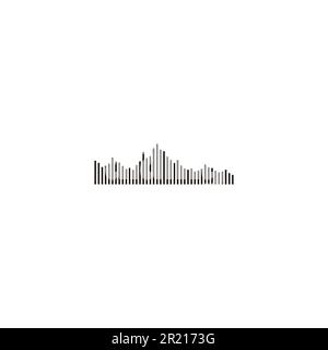 Sound graphic, lines, technology geometric simple symbol logo vector Stock Vector