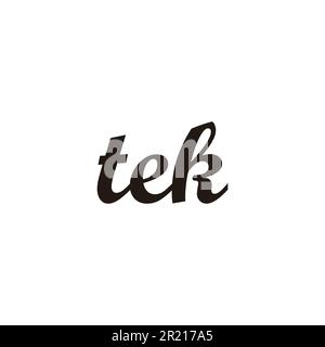 Letter tek connect geometric symbol simple logo vector Stock Vector