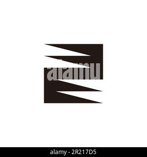 Number 2 square, box geometric simple symbol logo vector Stock Vector