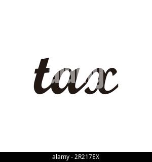 Letter tax connect geometric simple symbol logo vector Stock Vector