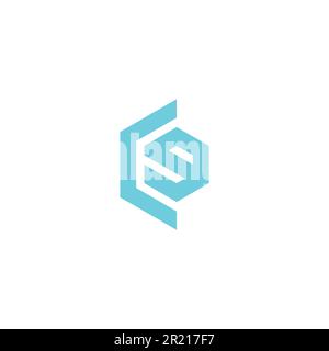 Letter Cg hexagon geometric simple symbol logo vector Stock Vector
