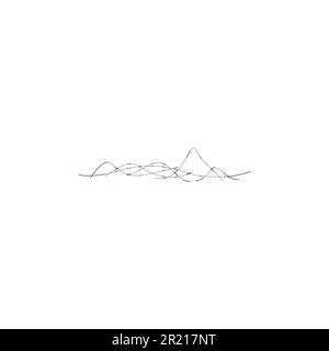 sound waves, lines geometric simple symbol logo vector Stock Vector