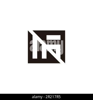 Letter W and q triangles, square geometric symbol simple logo vector Stock Vector