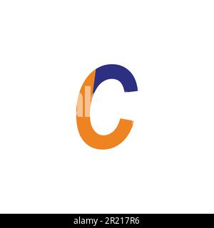 Letter LC CL L C outline geometric symbol simple logo vector Stock Vector