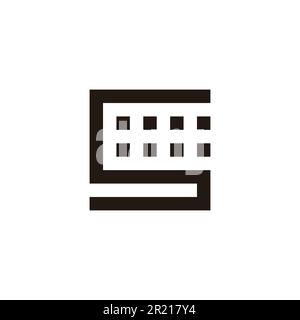 Letter s building, apartment, squares geometric symbol simple logo vector Stock Vector