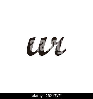 Letter ur connect geometric symbol simple logo vector Stock Vector