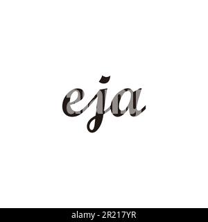Letter eja, connect geometric symbol simple logo vector Stock Vector