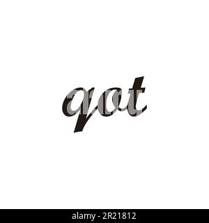 Letter qot connect geometric symbol simple logo vector Stock Vector