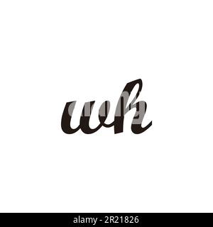 Letter wh connect geometric symbol simple logo vector Stock Vector