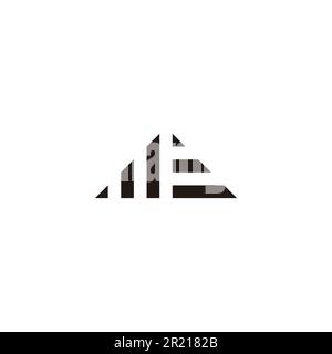 Letter ME papers, fold geometric symbol simple logo vector Stock Vector