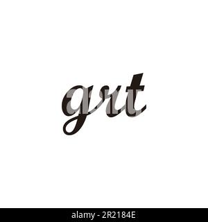 Letter grt connect geometric symbol simple logo vector Stock Vector