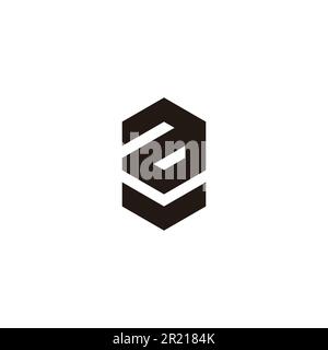 Letter U, Y and O hexagon, molecule geometric symbol simple logo vector ...