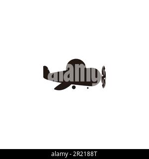 Plane, icon, simple, geometric symbol simple logo vector Stock Vector