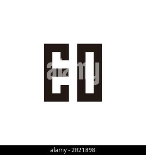 Letter EO square, unique geometric symbol simple logo vector Stock Vector
