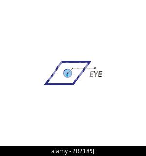 robotics, eye, simple, geometric symbol simple logo vector Stock Vector