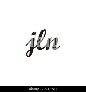 Letter jln connect geometric symbol simple logo vector Stock Vector