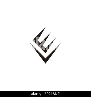 Letter VE arrow geometric symbol simple logo vector Stock Vector