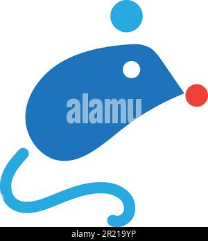 Mouse for make laboratory experiment icon vector. Rat experimental lab animal for testing biotechnology, medicament and vaccine or make chemical test. Stock Vector