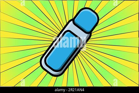 Beauty glamorous ball deodorant and beauty guidance on a background of abstract green rays. Vector illustration. Stock Vector