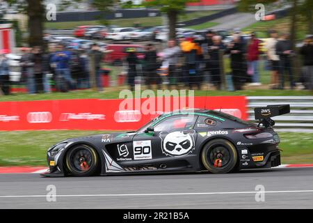 Jesse Salmenautio - Madpanda Motorsport -  driving Mercedes-AMG GT3 number 90 in the 2023 GT World Challenge Europe Sprint Cup at Brands Hatch in May Stock Photo