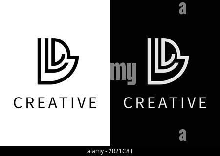 Letters abstract logo DL, LD, D, L. monogram logo concept. simple design editable. Stock Vector