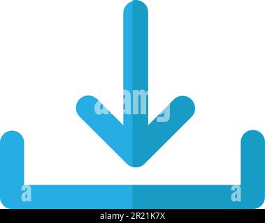 Download file in mobile phone button icon vector. Smartphone function for downloading and saving multimedia or digital document on card. Electronic ce Stock Vector