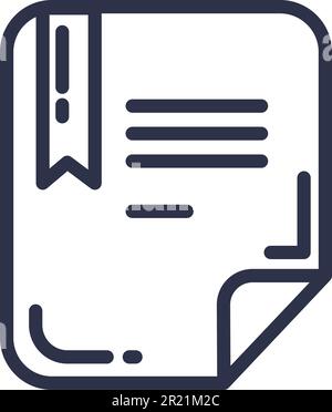 Document electronic file monochrome icon vector. Computer or smartphone digital notebook documentation. Doc information management and storage black a Stock Vector
