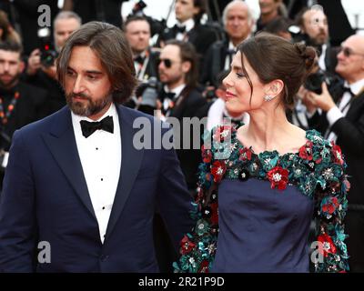 May 16, 2023, Cannes, Cote d'Azur, France: CHARLOTTE CASIRAGHI and her husband DIMITRI RASSAM attend the screening of 'Jeanne du Barry' and Opening Ceremony red carpet for the 76th Annual Cannes Film Festival at Palais des Festivals on May 16, 2023 in Cannes, France (Credit Image: © Mickael Chavet/ZUMA Press Wire) EDITORIAL USAGE ONLY! Not for Commercial USAGE! Stock Photo