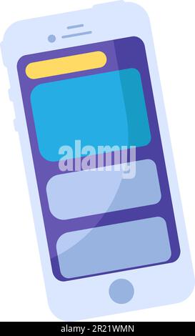 Smartphone, phone, mobile device for learning and messaging online portable tablet for remote access to student personal account. Simple colored flat Stock Vector