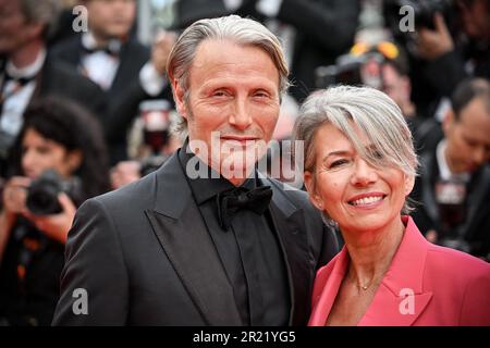 Cannes, France. 16th May, 2023. Mads Mikkelsen, Hanne Jacobsen attending the opening ceremony of the 76th Cannes Film Festival in Cannes, France on May 16, 2023. Photo by Julien Reynaud/APS-Medias/ABACAPRESS.COM Credit: Abaca Press/Alamy Live News Stock Photo