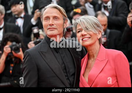 Cannes, France. 16th May, 2023. Mads Mikkelsen, Hanne Jacobsen attending the opening ceremony of the 76th Cannes Film Festival in Cannes, France on May 16, 2023. Photo by Julien Reynaud/APS-Medias/ABACAPRESS.COM Credit: Abaca Press/Alamy Live News Stock Photo