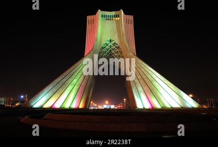 The Azadi Tower is a tourist attraction located in Tehran, the capital of Iran, and is the symbol of the city. Stock Photo