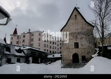 View of medieval house from 16th century. Bruger Estate Stone Manor, Vyborg, Russia. High quality photo Stock Photo