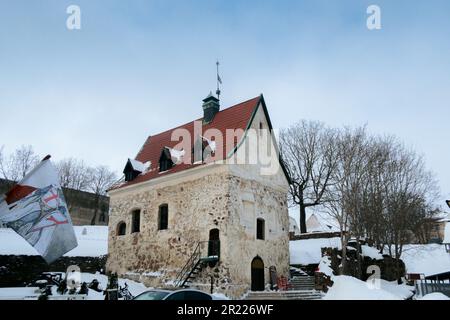 View of medieval house from 16th century. Bruger Estate Stone Manor, Vyborg, Russia. High quality photo Stock Photo