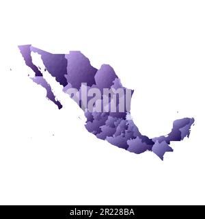 Mexico vector country map outline Stock Vector Image & Art - Alamy