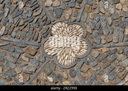 Close up of Chinese mosaic floor Stock Photo