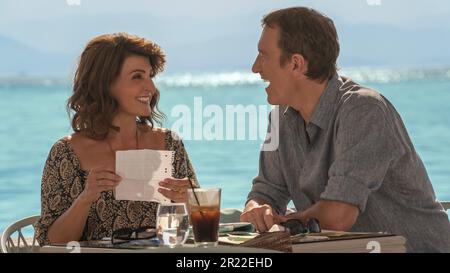 RELEASE DATE: September 8, 2023. TITLE: My Big Fat Greek Wedding 3. STUDIO: Focus Features. DIRECTOR: Nia Vardalos. PLOT: Join the Portokalos family as they travel to a family reunion in Greece for a heartwarming and hilarious trip full of love, twists and turns. STARRING: NIA VARDALOS as Toula, JOHN CORBETT as Ian. (Credit Image: © Focus Features/Entertainment Pictures/ZUMAPRESS.com) EDITORIAL USAGE ONLY! Not for Commercial USAGE! Stock Photo