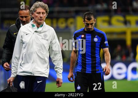 Milan, Italy - 22/02/2023, Henrikh Mkhitaryan (FC Inter) during the UEFA  Champions League, Round of 16, 1st leg football match between FC  Internazionale and FC Porto on February 22, 2023 at Giuseppe