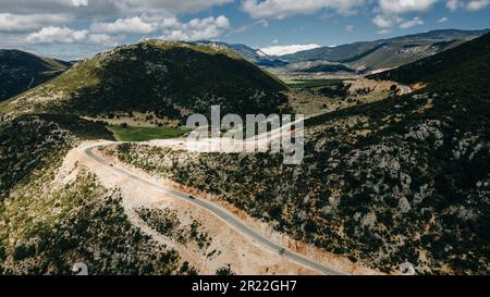 aerial view of Kalkan gorgeous setting a beautiful cove, its stunning beaches, charming nature. High quality photo Stock Photo