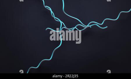 Lyme disease bacteria, Borrelia burgdorferi. 3d illustration medical imagery. Stock Photo