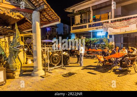 CHIANG MAI, THAILAND - DECEMBER 8, 2019: Sunday Night Market at the grounds of Wat Muen Lan temple in Chiang Mai, Thailand Stock Photo