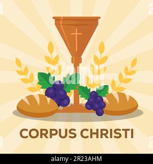 vector design corpus christi illustration in flat style Stock Vector
