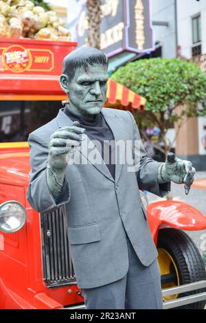 SINGAPORE - SEP, 06 2014 : A shot of Frankenstein, these kind of movie characters become one of the attractions at Universal Studios, theme park locat Stock Photo