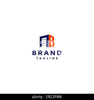 The initials of the letter B form a storage building Stock Vector